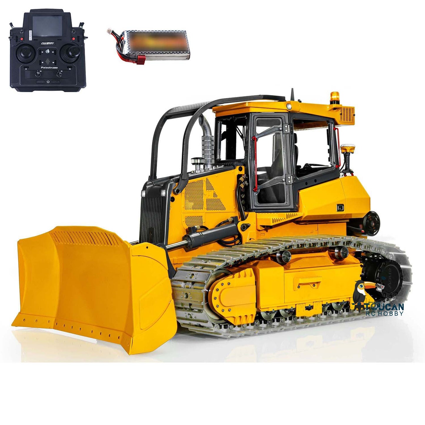 LESU 1/14 850K Aoue-850K RC Hydraulic Dozer Bulldozer Radio Controlled Truck Front Shovel Pump Light System Model