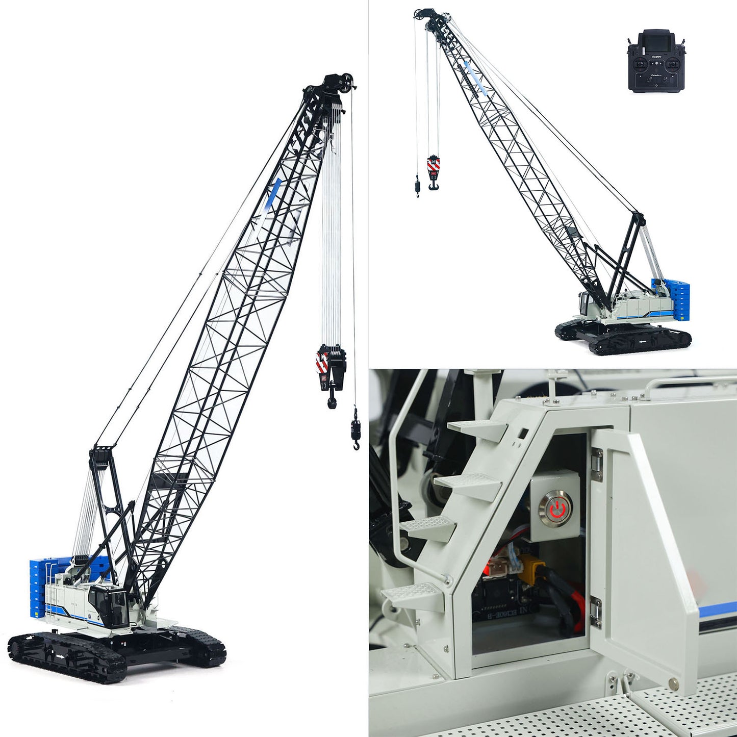 Pre- Order Metal 1/14 RC Hydraulic Crawler Crane C1200 Remote Control Construction Vehicle Flysky PL18 LITE Radio Brushless Motor Battery