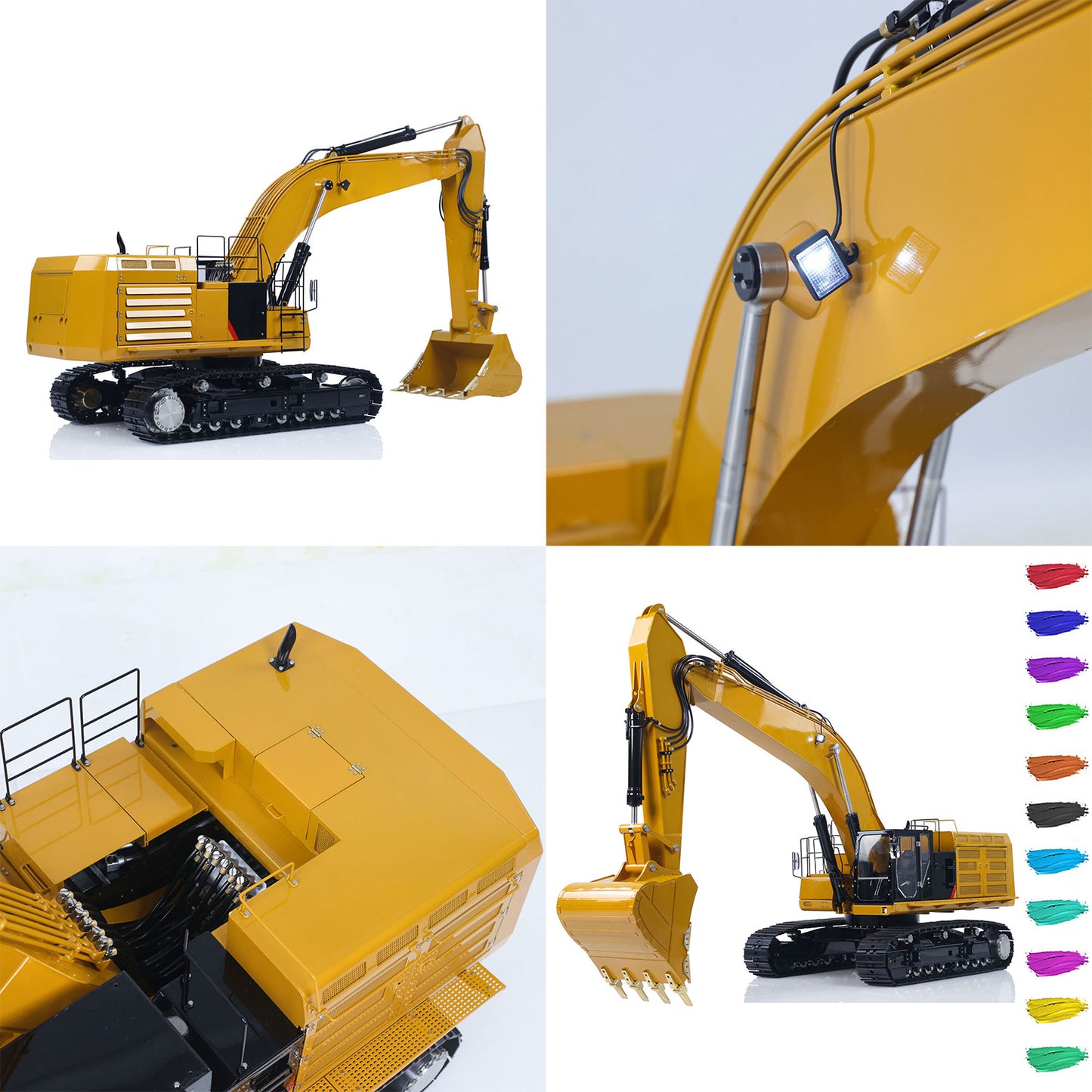 LESU C374F 1/14 Hydraulic RC Heavy Excavator Metal Radio Controlled Digger Construction Car Paladin PL18EV LITE 6CH Valve Brushless Motor Pump