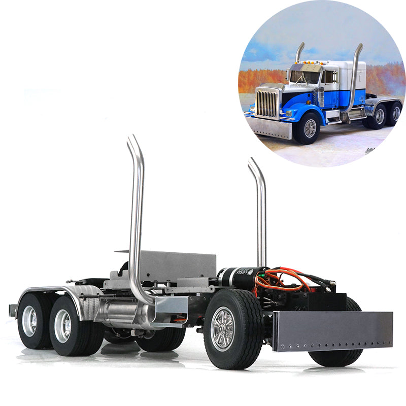 LESU 1/14 Metal 6*6 Chassis King Hauler for RC Tractor Remote Control Truck DIY Hobby Model Servos Motors Differential Lock Axles