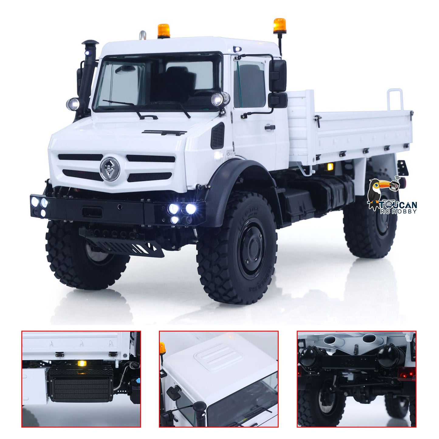 U4023 LESU 4WD 1/14 Remote Control Off Road Car Metal RC ATV Light Truck Model Differential Locks Wheel Hub Reduction No Battery