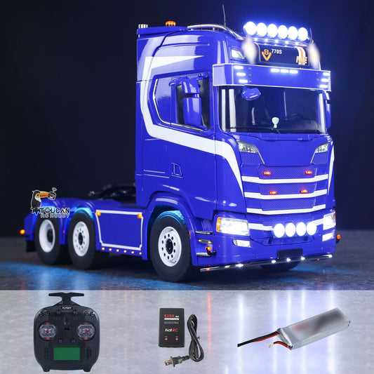 TOUCAN 770S 1/14 RC Tractor Truck 6X6 Metal Chassis Axle Locks RTR 3Speed Lorry Car Smoke Sound Light Unit Cabin Suspension ST8