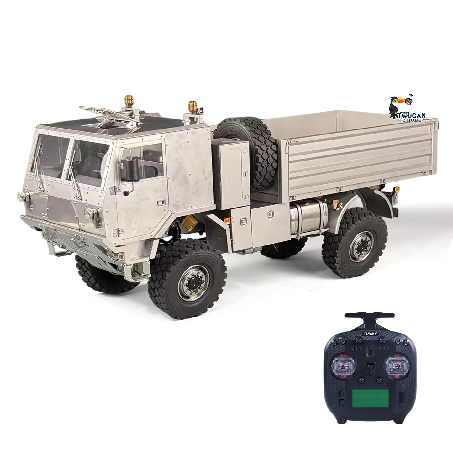 T815 3Speed 1/14 RC Off Road Military Truck Metal Body Remote Control 4X4 Transport Vehicle Flysky ST8 Radio Differential Locks