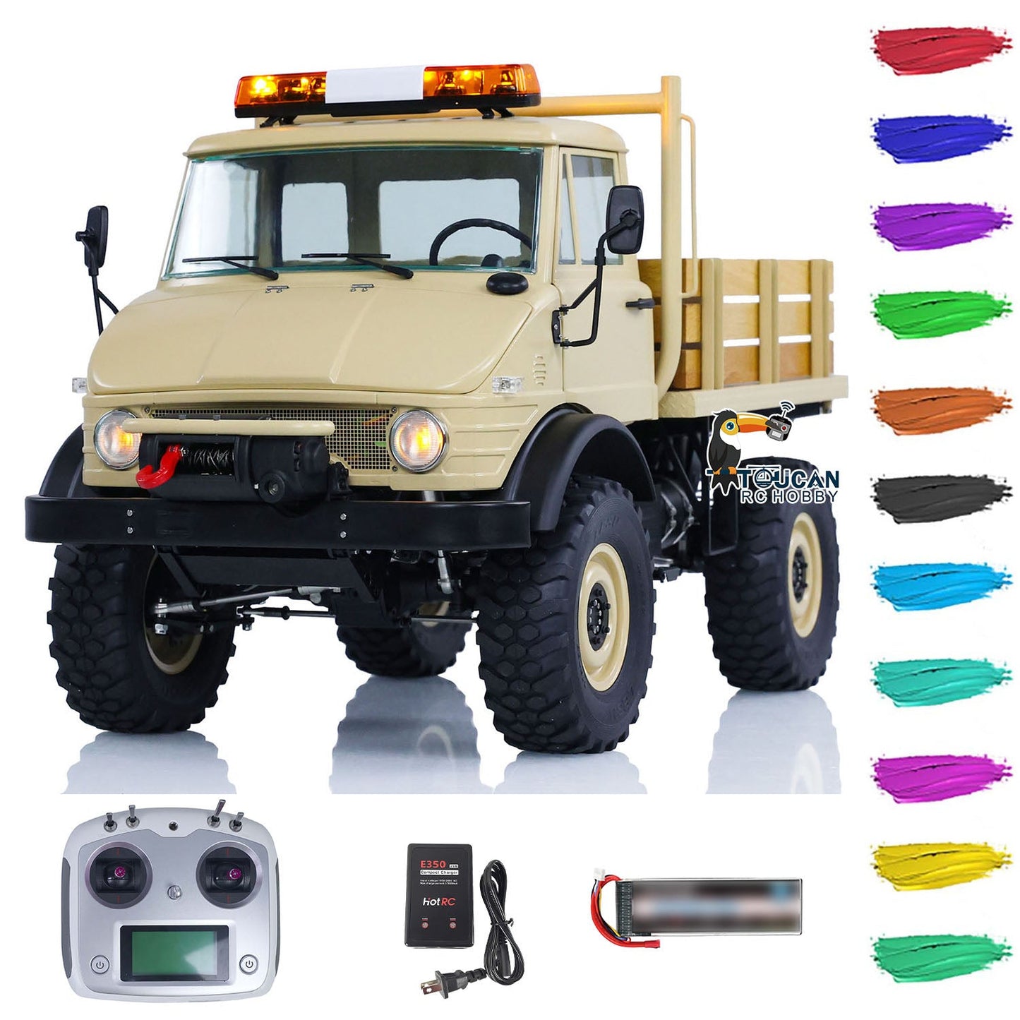 LESU 4x4 1/10 UM406 RC Off-Road Truck Remote Control Car W/ FS i6S Radio Electronic Parts Painted Assembled Model DIY Vehicle