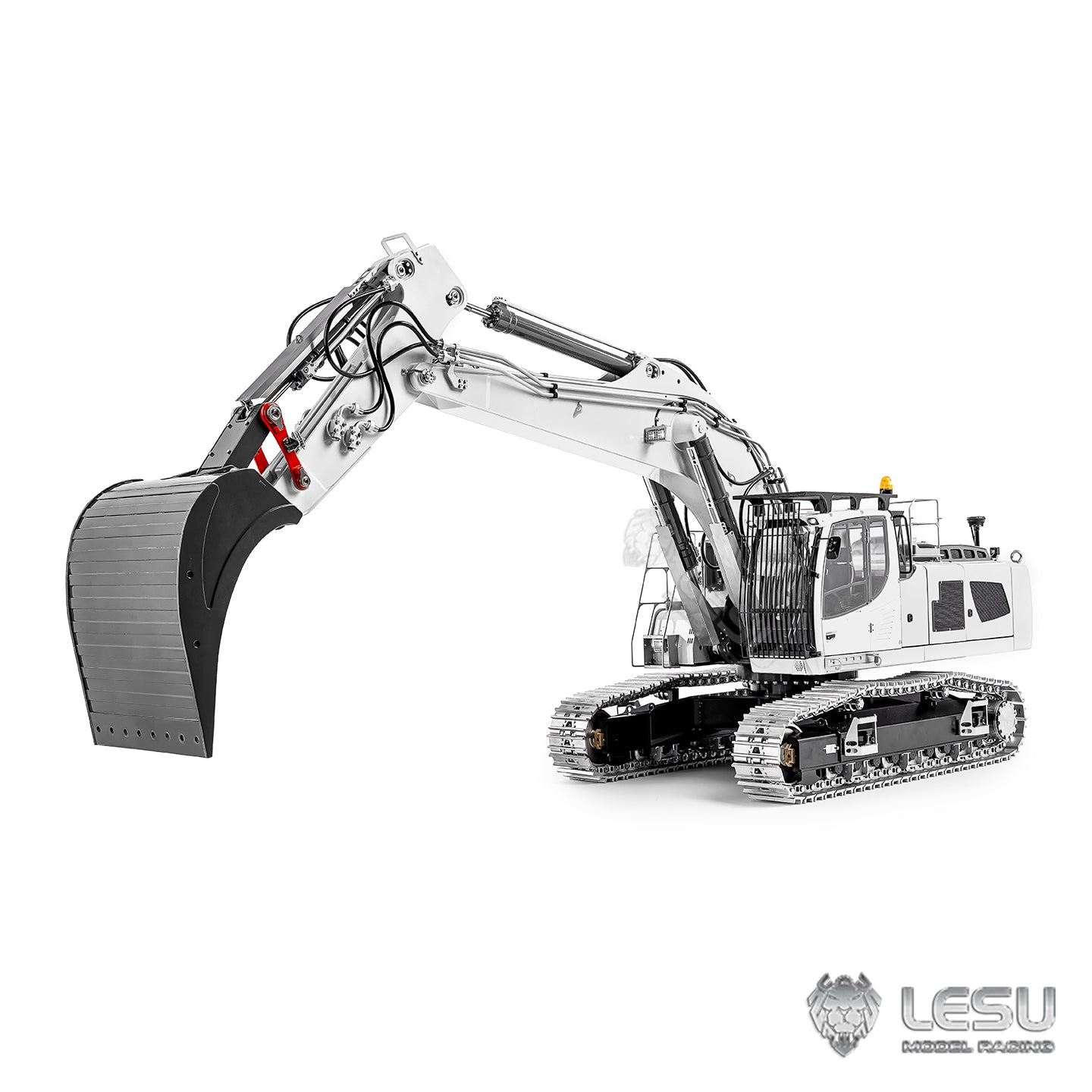 2 Arms 6CH LR956 95% Metal LESU 1/14 Remote Control Hydraulic Excavator RC Digger Construction Vehicle 4MPA Dual Pumps Light