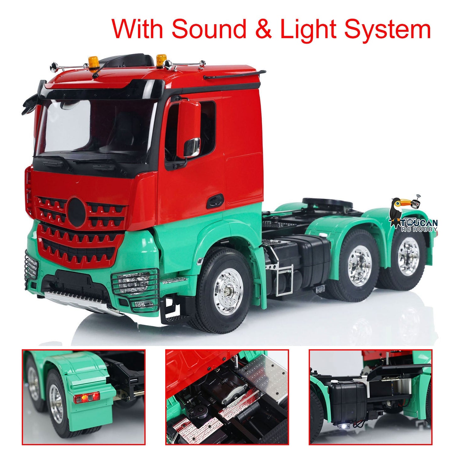 1/14 6x4 RC Tractor Truck Remote Control Car Model Painted Assembled Upgraded Model ESC Servo Motor Light Sound RC Hobby Model