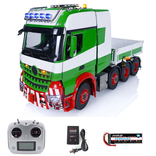 8*8 LESU 1/14 Metal Chassis with Painted and Assembled Cabin RC Tractor Truck RTR Remote Control Car Bucket Sound Light