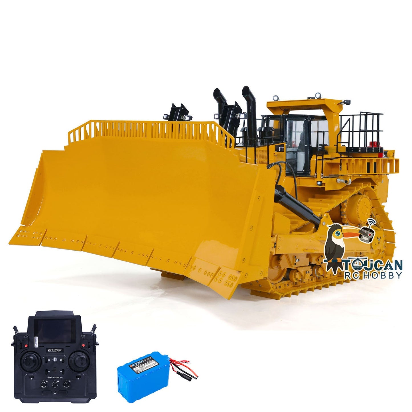 Toucan DT11 1/10 Hydraulic RC Bulldozer Heavy Duty Giant Remote Control Dozer Car Model PL18EV Assembled Painted