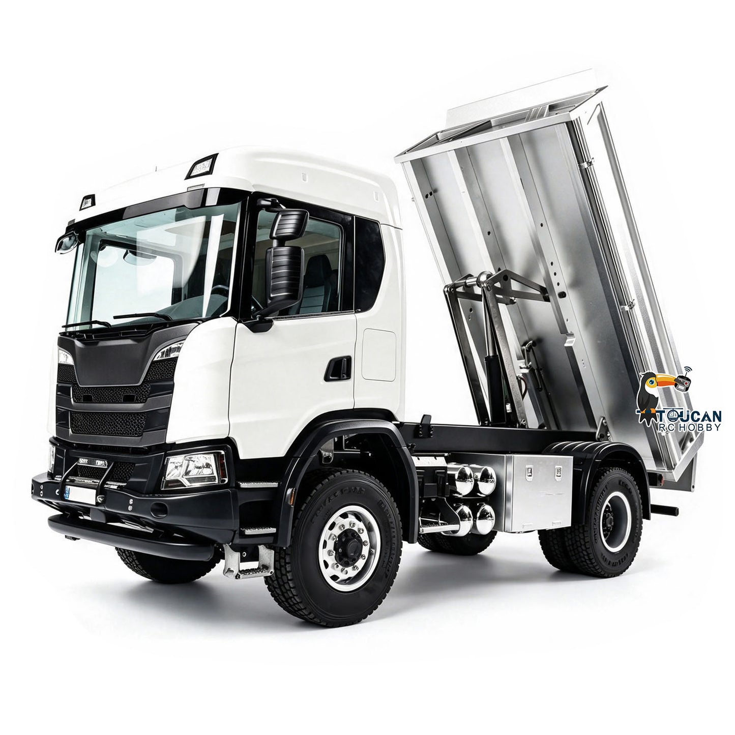 Double E E022 2Speed 4x4 1/14 Electric Screw RC Dump Truck 500G RTR Tipper Magnetic High Roof Full Metal Axle Radio Battery