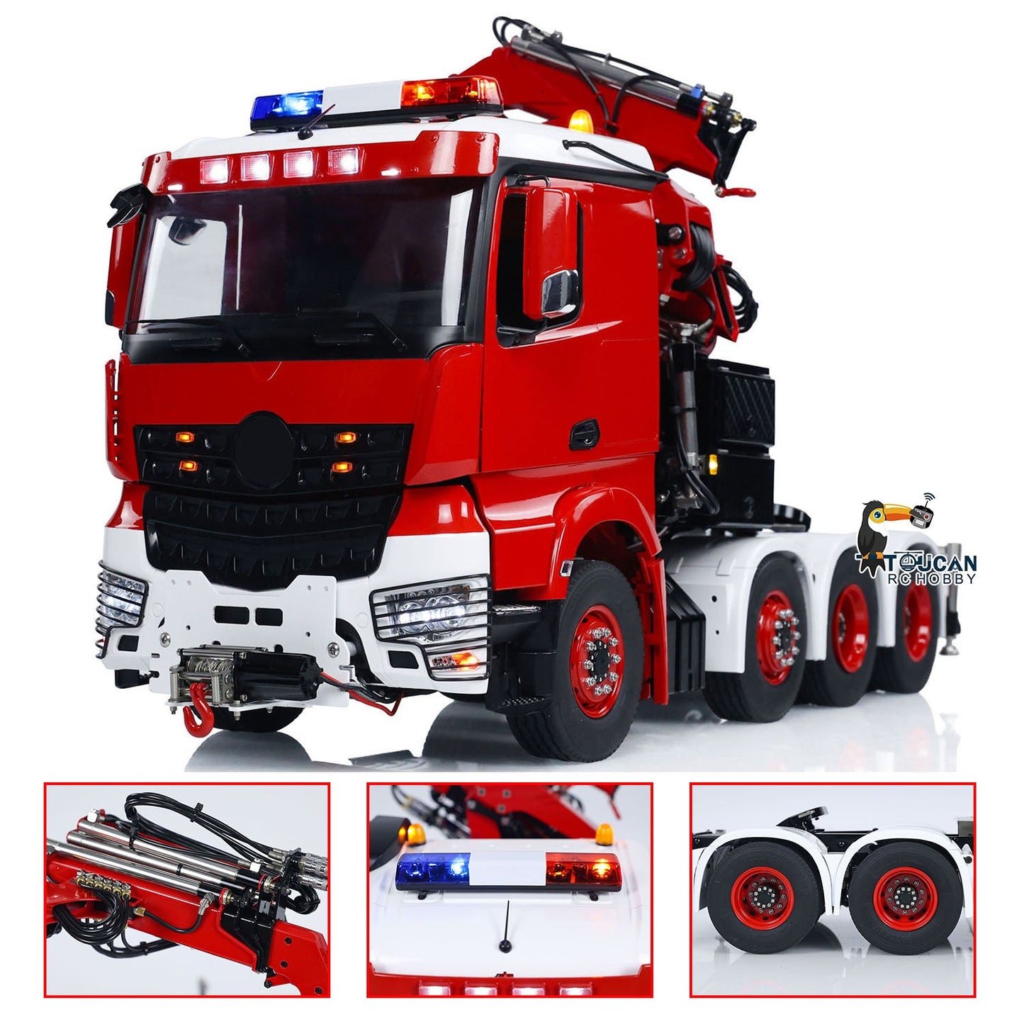 LESU 8x8 1/14 Hydraulic RC Equipment Remote Control Crane Tractor Truck Fly Jib Cars Hobby Model PNP/RTR Upgraded Versions