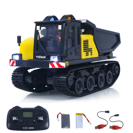 Fast Shipping 1/50 T14R Panther RTR Electric RC Crawler Dump Truck Construction Vehicle Tracked Tipper Finished Model Toys Lights Sounds Unit