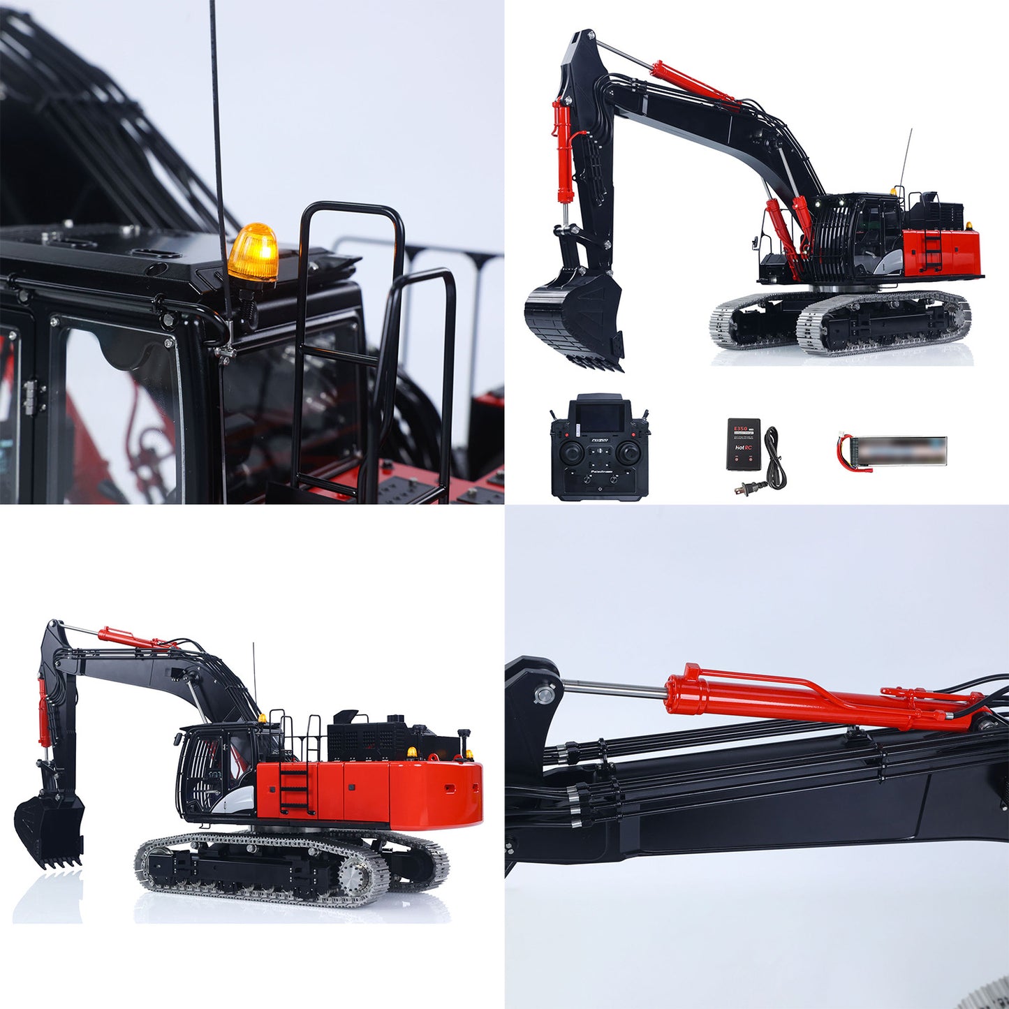 LESU 1/14 Remote Control Hydraulic Excavator Aoue ZX490 RTR CNC Metal RC Digger Car 6CH Valve Constraction Machine Light Sound Paladin PL18EV Lite