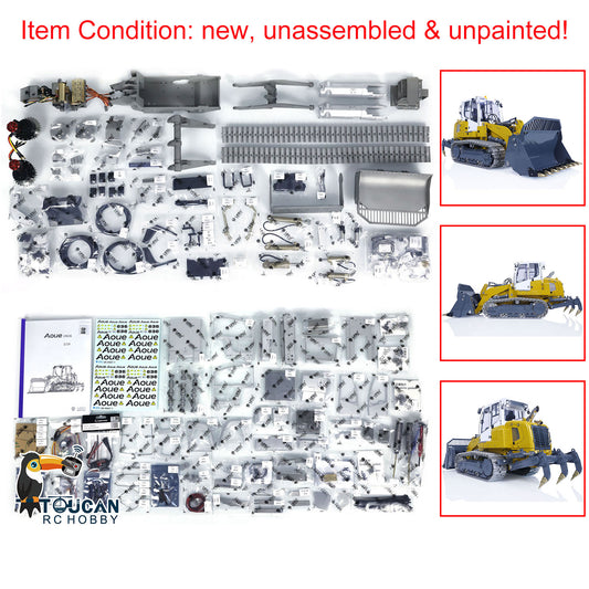 LESU 1/14 636 Hydraulic Tracked RC Loader Metal Rear Tail Hook Lights