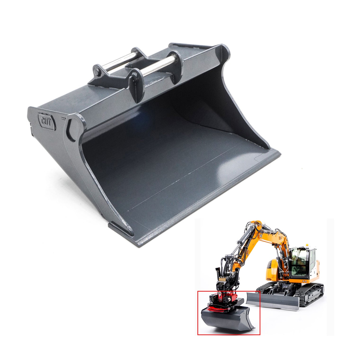 Metal Wide Bucket for LR914 PRO MAX 1/14 Hydraulic RC Excavator Remote Control Digger Construction Machine Flysky Radio Battery Engineering Vehicle