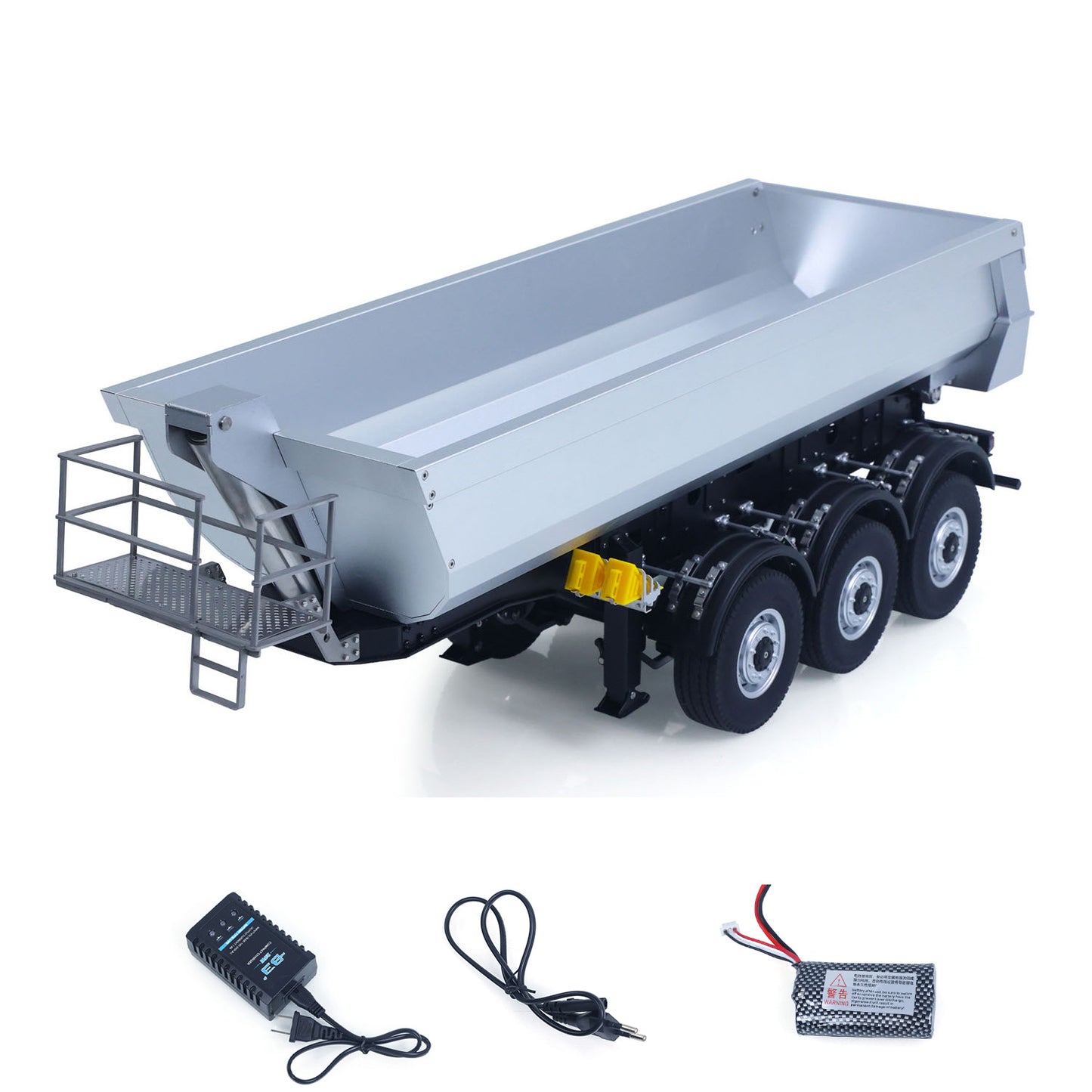 US STOCK 26.1Inches KABOLITE 1/14 Metal Radio Control Semi Trailer Dumper Electric Lifting for RC Tractor Truck 770S Light Support Leg