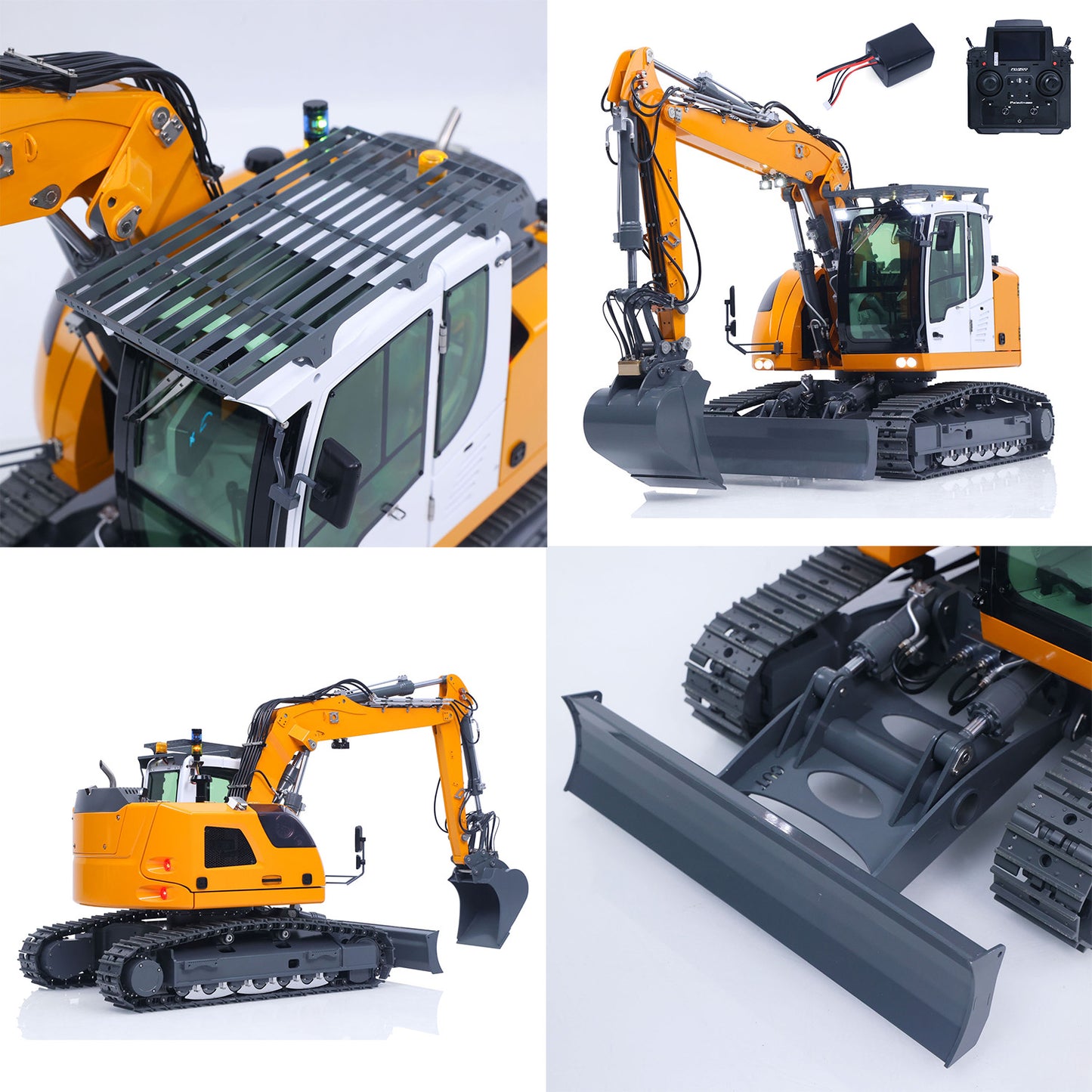 LR914 PRO MAX Metal 1/14 RTR RC Hydraulic Excavator Remote Control Digger Construction Car 8ways Valve PL18EV LITE Radio Battery Engineering Vehicle