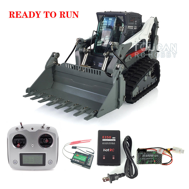 1/14 LESU Hydraulic RC Loader Aoue LT5 Tracked Skid-Steer Radio Control Truck Electric Hobby Model Light Sound RTR