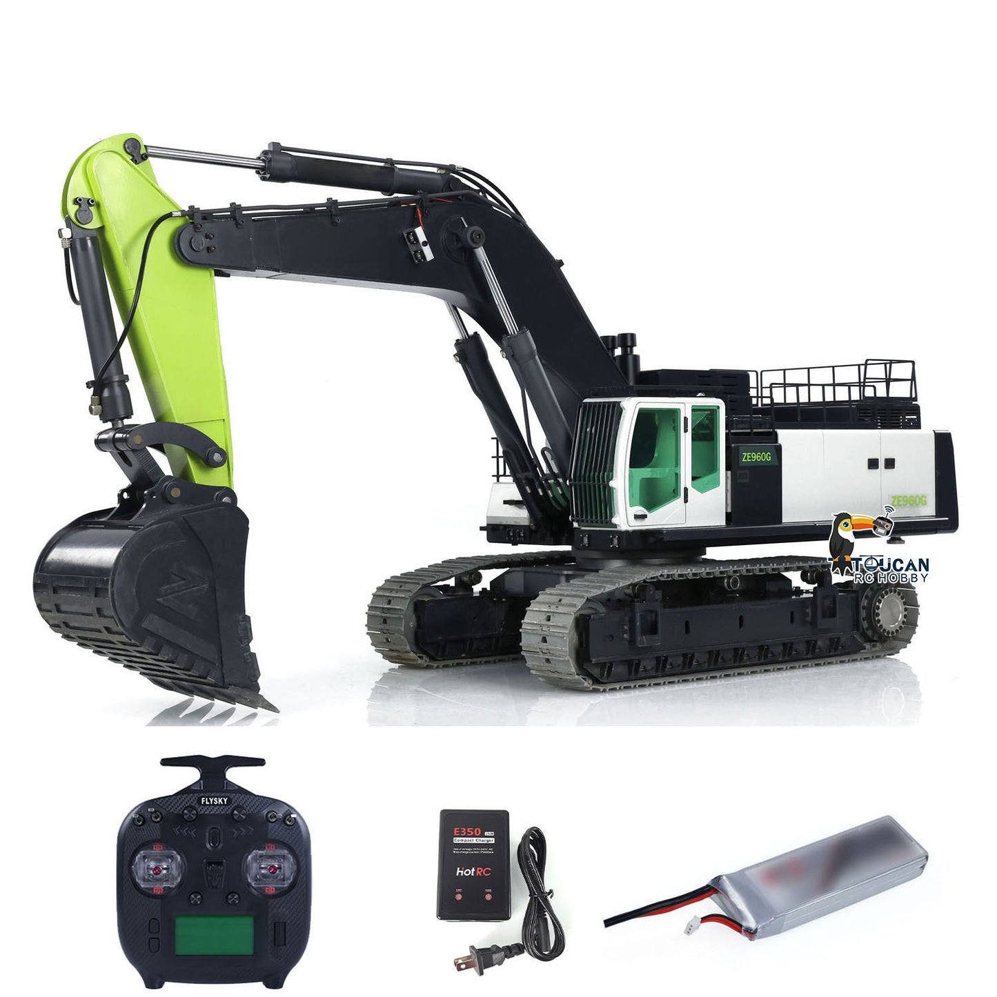 ZOOMLION Metal RC Hydraulic Excavators 1/12 ZE960G Double Pump RTR Radio Control Digger Hydraulic System with Double-pump Light Sound