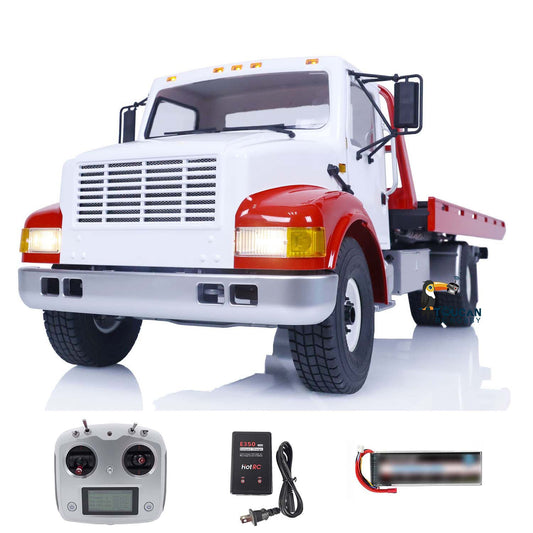 CROSSRC WT4 1/10 Scale 4*2 RC Wrecker Truck Painted Assembled Remote Control Road Rescue Vehicle Model Radio Battery Light Sound