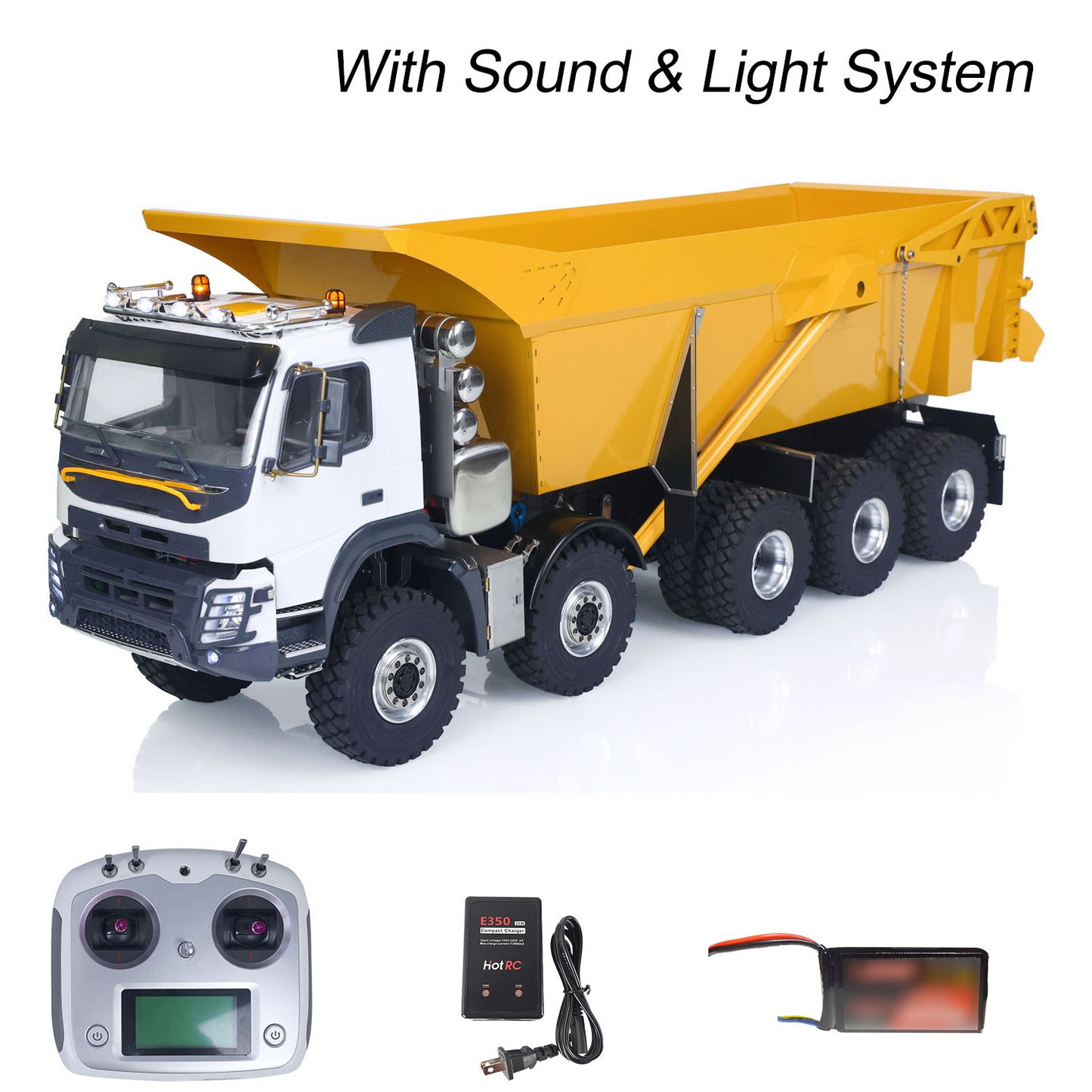 JDM 219 1/14 Metal Radio Controlled Hydraulic Dumper Truck 10X10 10X6 RC Tipper 3Speed Axles Transfer Case Differential Locks