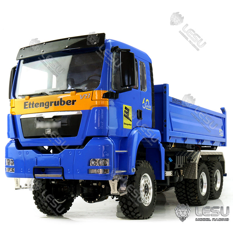 LESU 1/14 TGS Three-way RC Dumper Remote Controlled Truck Hydraulic Hobby Model Lights Sound ESC Cab 3Speed Gearbox