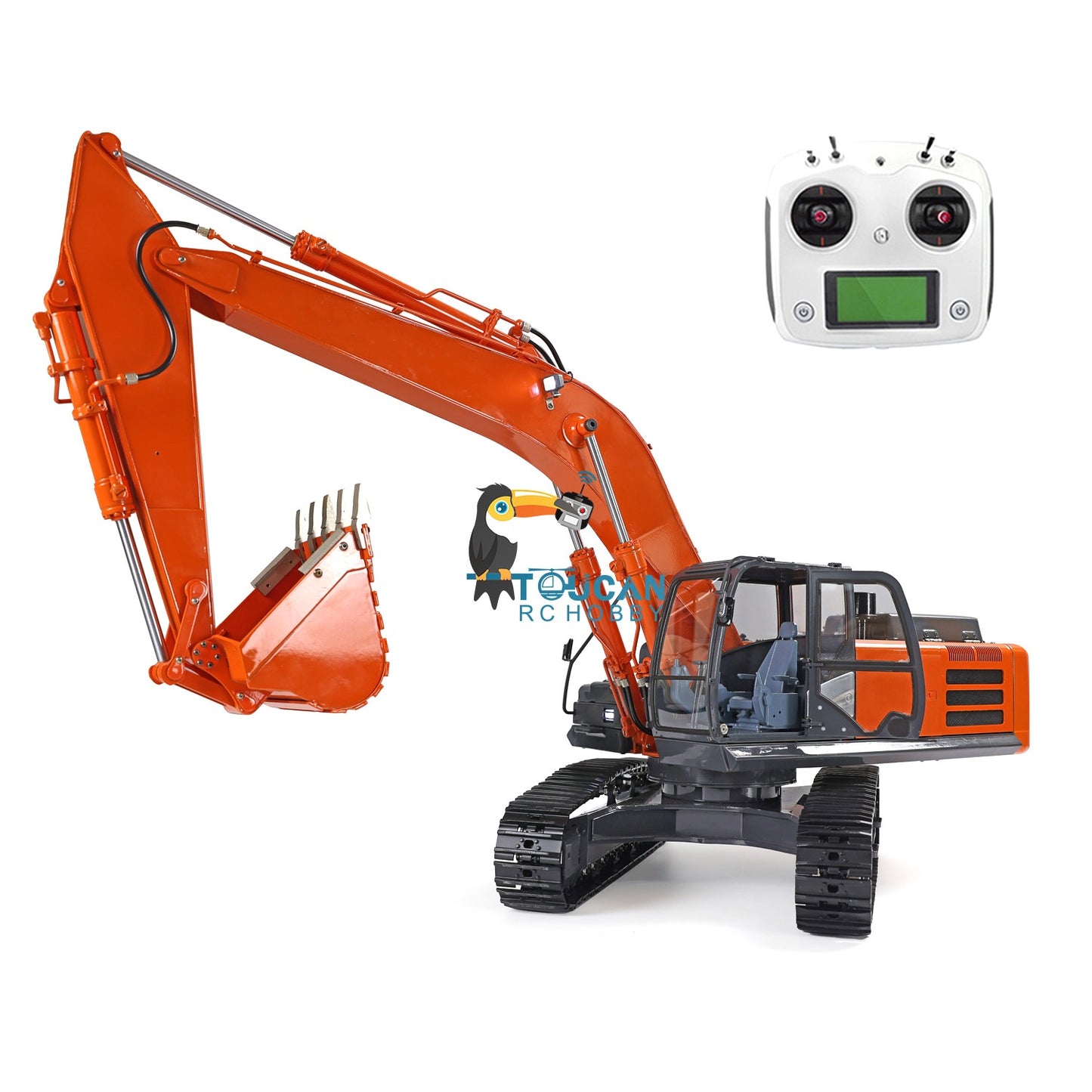 HITACHI 360 DIM-H3 1/12 Metal Hydraulic RC Excavator RTR Light System Motor ESC 3-way Median Oil Return Assembled and Painted