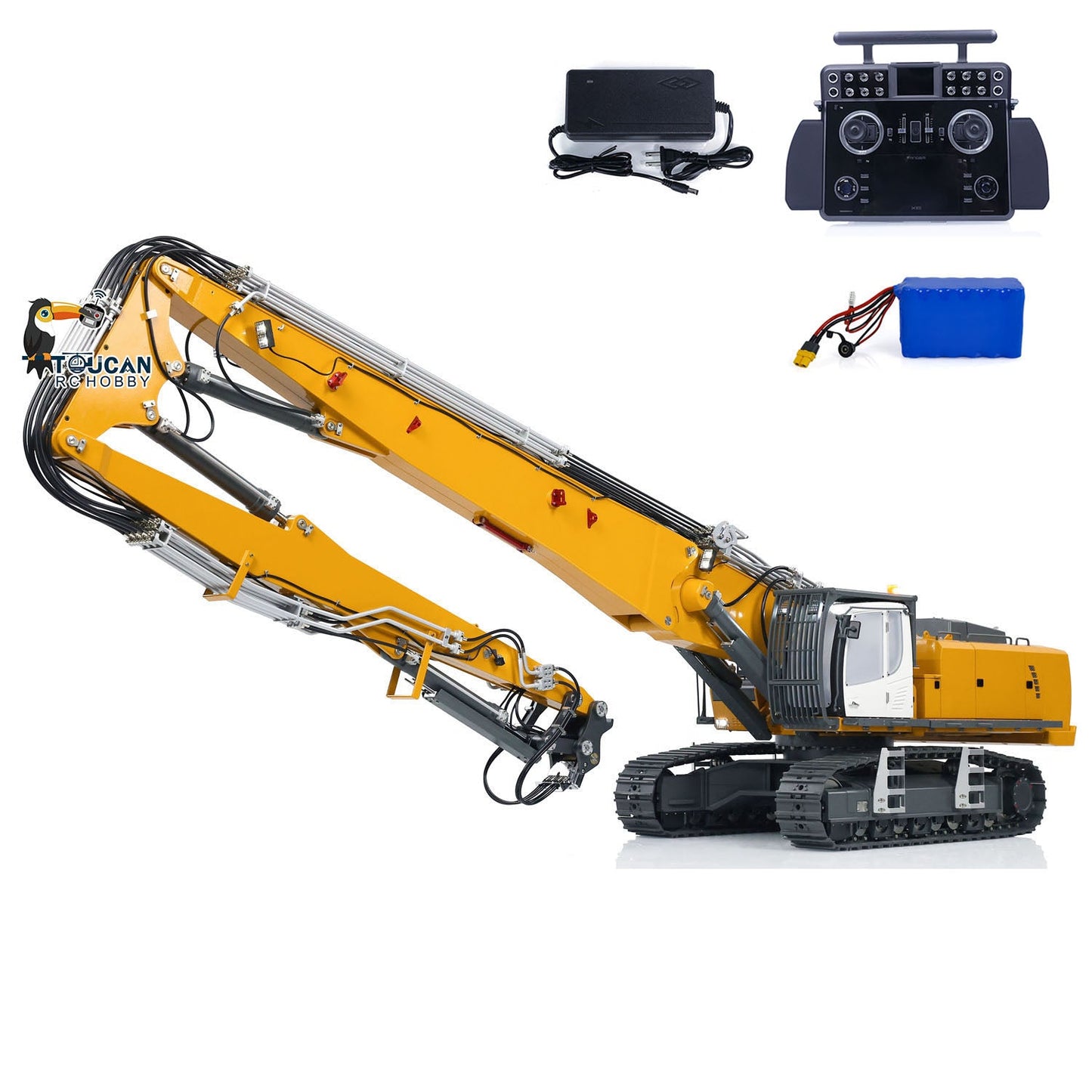 1/14 CUT K970-300 Hydraulic RC Excavator Remote Control Demolition Machine Painted Assembled Model TandemXE Hobby Model Gift