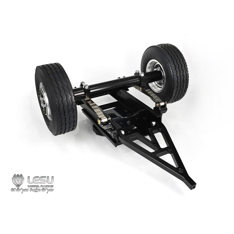 LESU 1PC Metal Trailer Fifth Wheel 25.5*18.2*14CM for 1/14 Radio Controlled TAMIIYA Tractor Truck Car DIY Model Hydraulic Dumper