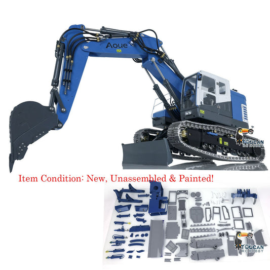 LESU 1/14 Aoue ET26L Metal Hydraulic RC Excavator Painted & Assembled Protective Fence Curved Ripper fork Bucket B