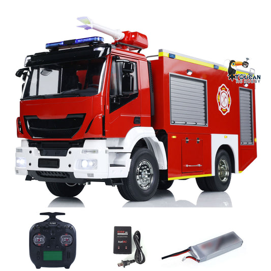 RC Fire Truck Rescue Fire 4x2 Vehicle 1/14 Light Sound 2-Speed Transmission Light Sound ST8 Remote Control System