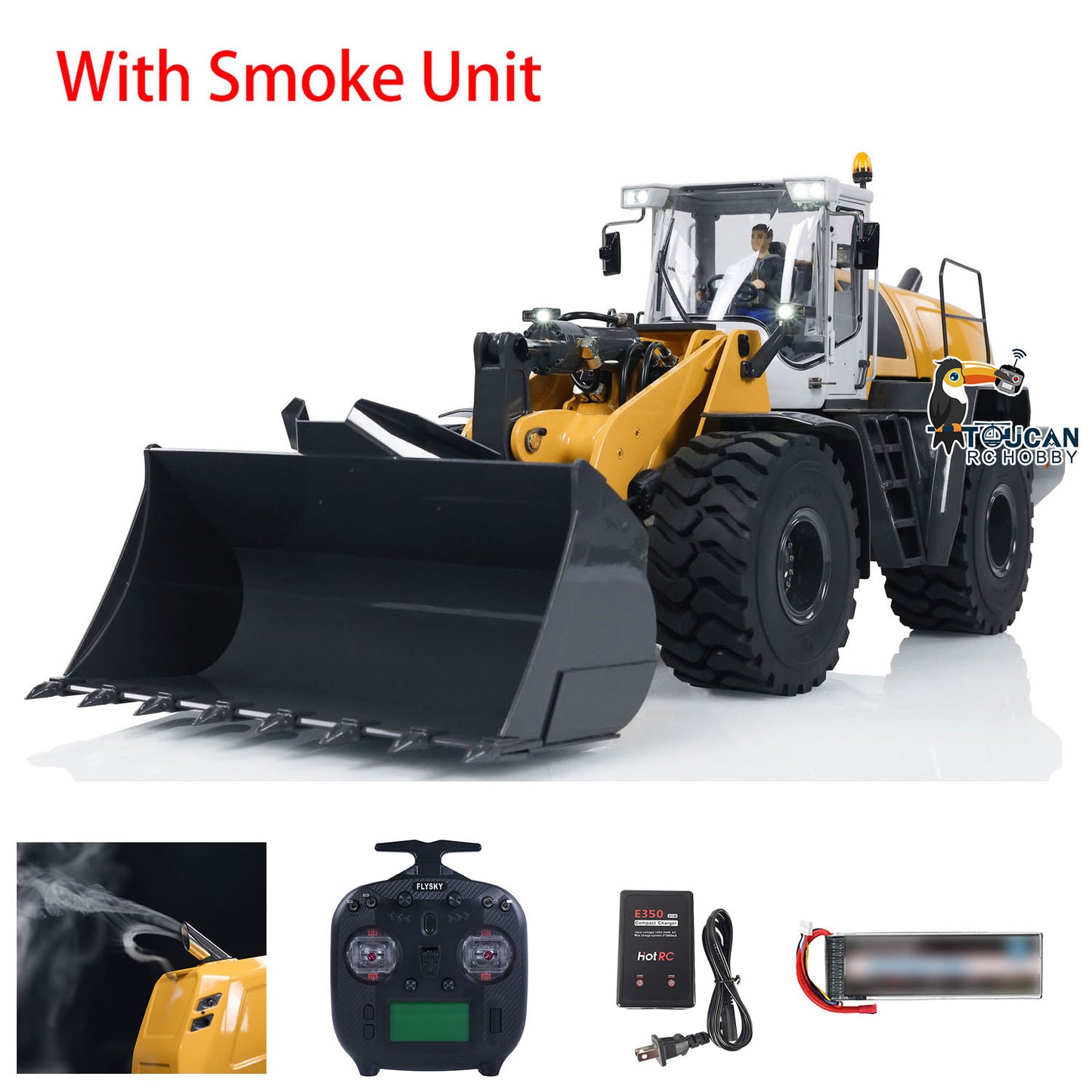 Sold Out Fast Shipping XDRC 580 1/14 Metal RC Hydraulic Loader RTR Engineering Vehicles Smoke Lights