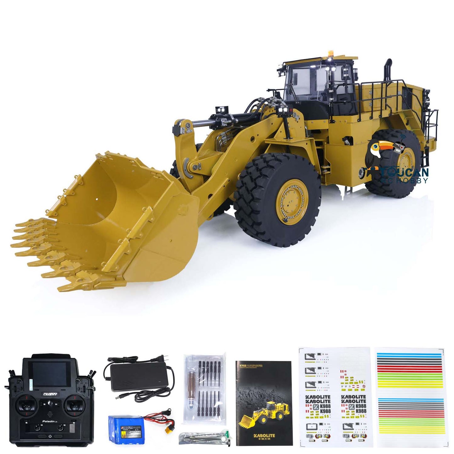 IN STOCK Kabolite K988 100S 1/14 988K Metal RC Hydraulic Loader Assembled Painted Radio Control Heavy Machine PL18 Lite Model RTR Car