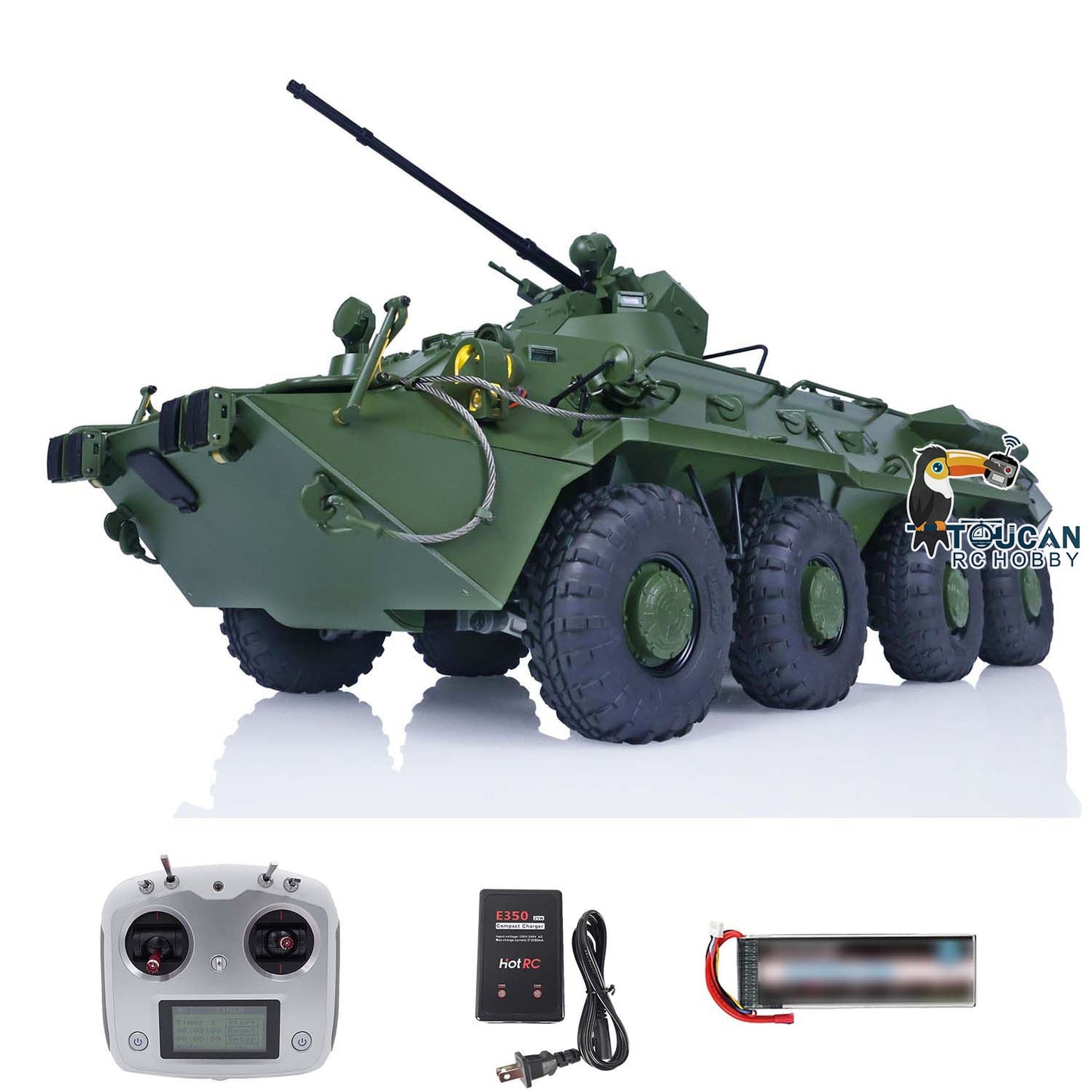 CROSSRC BT8 8X8 1/12 RC Armored Military Car Model Radio Control Transport Vehicle Hobby Vehicle RTR Painted FlySky I6S