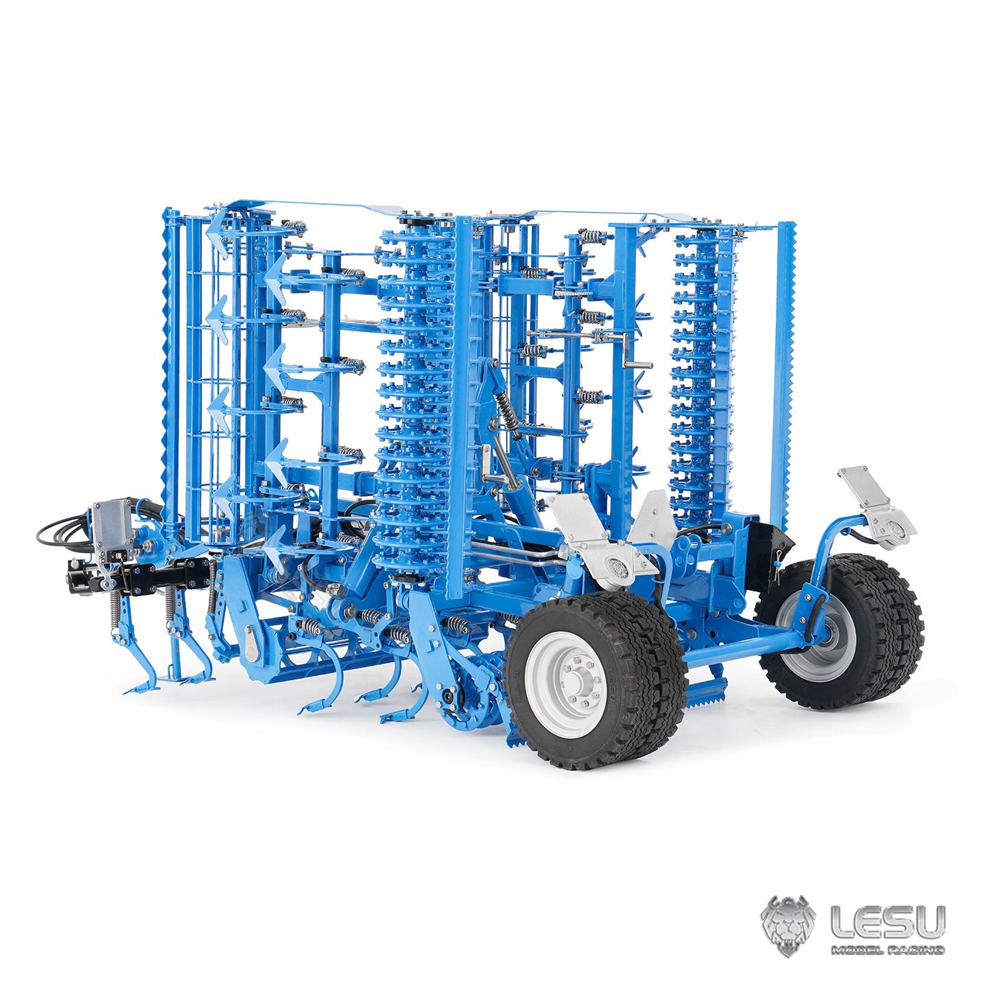 LESU Metal K500 Seedbed Pre-sowing Soil Preparation Machine Planter Plough for 1/14 RC Hydraulic Tractor Car AOUE 1050 Model