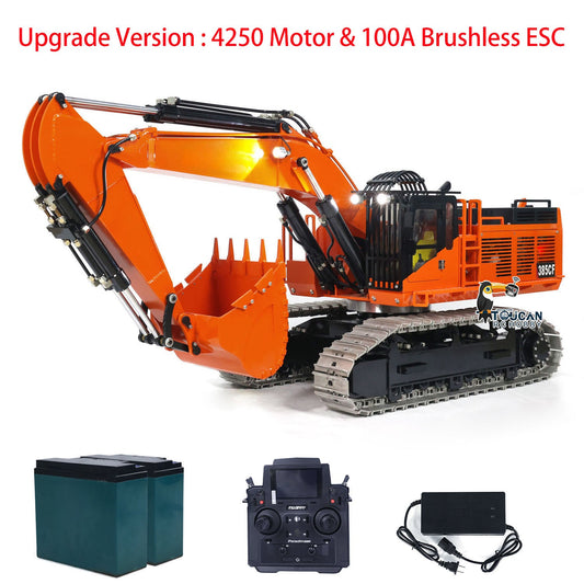 Metal 1/8 385CF Hydraulic RC Excavator 150KG Heavy Duty Remote Control Diggers Ready to Run Upgraded Version RTR Models