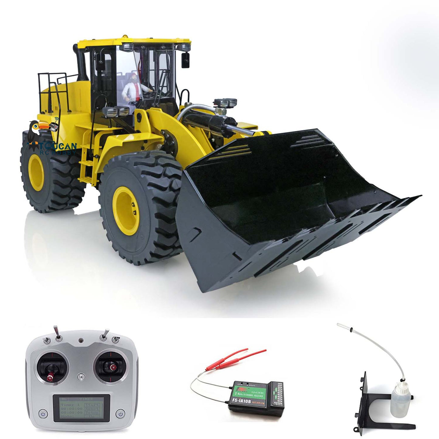 XDRC Metal WA470 1/14 Hydraulic RC Loader Remote Control Trucks 980L PNP Cars Hobby Model Light Sound No Tooth Bucket