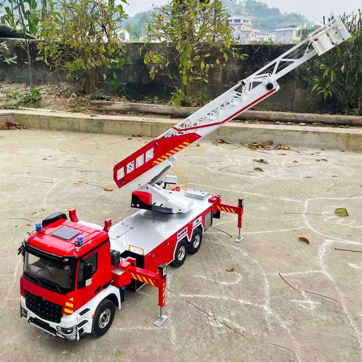 1/14 6x4 2Speed Gearbox Metal Chassis Remote Control Electric Lift Ladder Fire Truck RC Rescue Vehicle Model Sound System