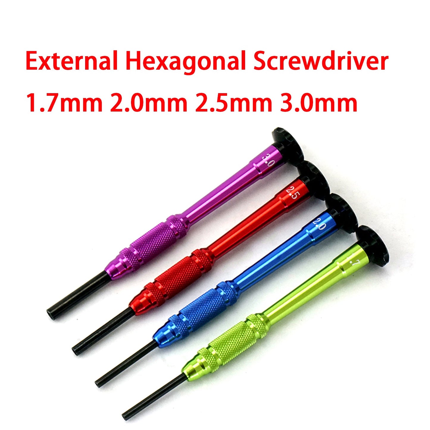 External Hexagonal Screwdriver 1.7mm 2.0mm 2.5mm 3.0mm Tools for LESU 1/14 TAMIYA RC Tractor Truck Dumper Trailer Car Lorry Parts