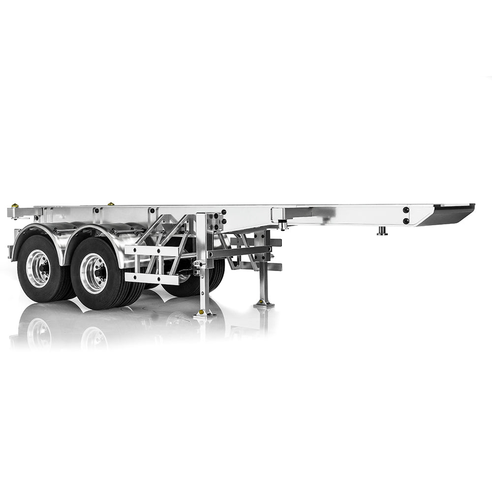 LESU 40ft 20ft Metal Trailer Chassis for 1/14 Radio Controlled Tractor Container Truck RC Cars Model