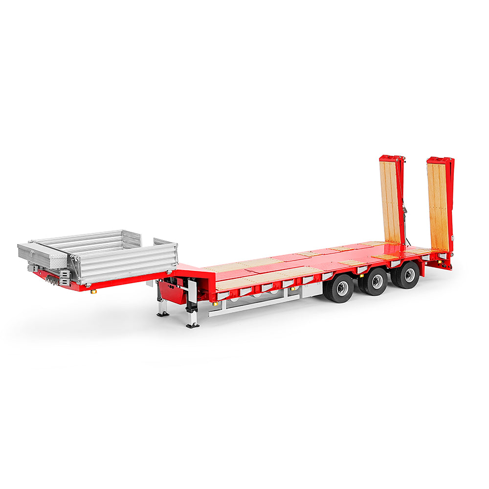 Metal Trailer for LESU 1/14 Hydraulic RC Truck Radio Control Tractor Construction Vehicle Hobby Model Lifting Tailboard RTR Verison