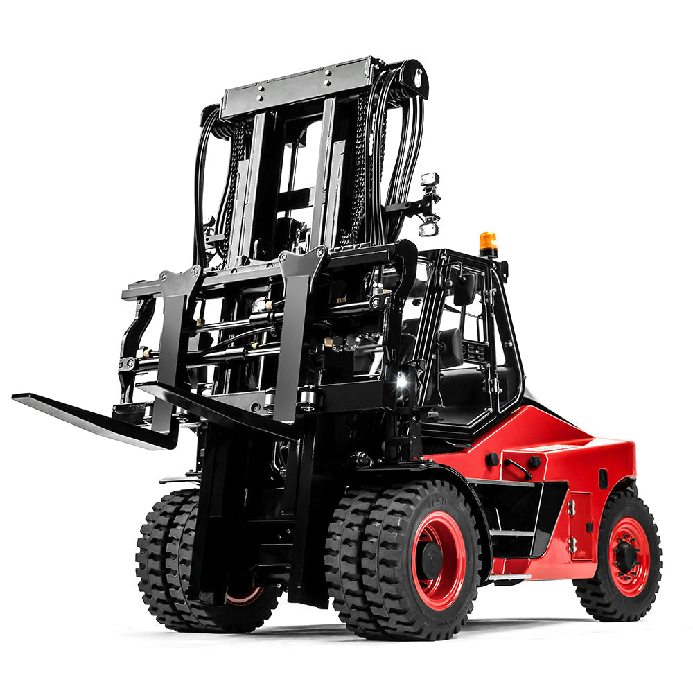 LESU 1/14 Aoue-LD160S RC Hydraulic Forklift Metal Remote Control Wheeled Car Sound Light System Painted Assembled Model