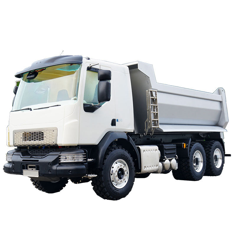 1/14 LESU 6x6 3Axle Hydraulic Metal RC Dumper Radio Control Tipper Sound Light System Unassembled Unpainted VM Cabin DIY Car