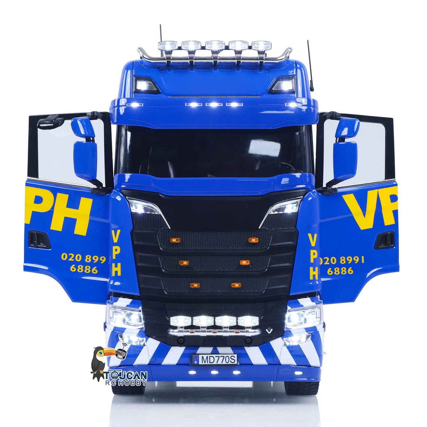 MD MODEL 770S 4X4 Metal Chassis 1/14 RC Tractor Truck Radio Control Lorry Car 2Speed Gearbox Flowing Water Light Cab Suspension