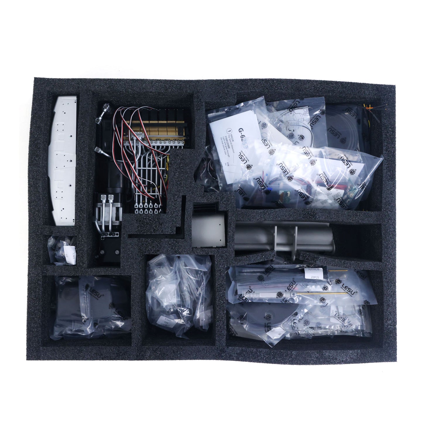 LESU AOUE LR945 KIT Unit 1/14 RC Hydraulic Long-reach Excavator CNC Extended Arm Digger Model Light 7CH Valve 4MPa Pump LCD Unassembled