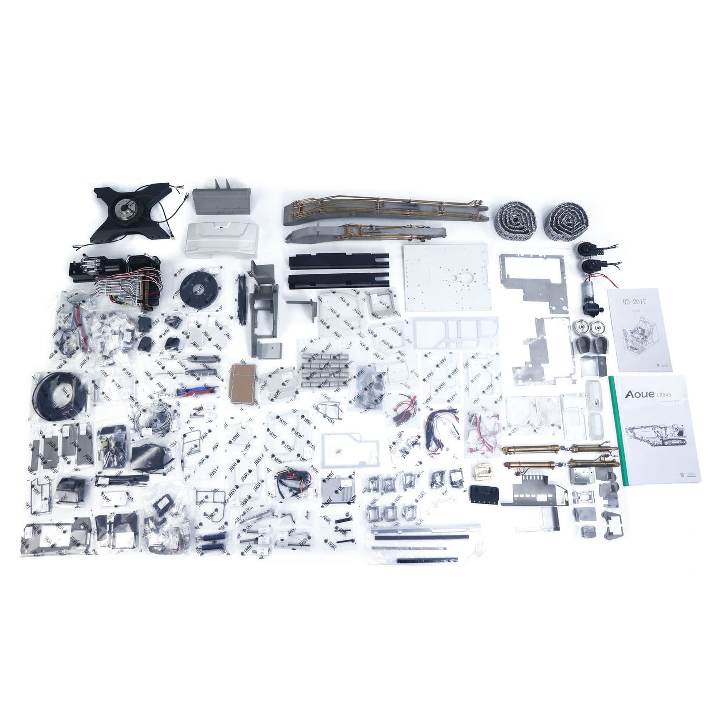 LESU AOUE LR945 KIT Unit 1/14 RC Hydraulic Long-reach Excavator CNC Extended Arm Digger Model Light 7CH Valve 4MPa Pump LCD Unassembled