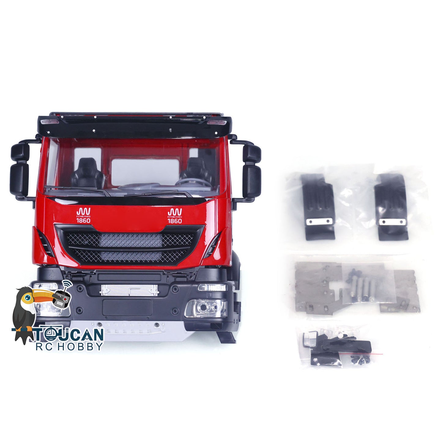 Plastic RC Car Cabin Body Shell for 1/14 RC Tipper Cars Remote Control Truck Painted Partially Assembled DIY Model