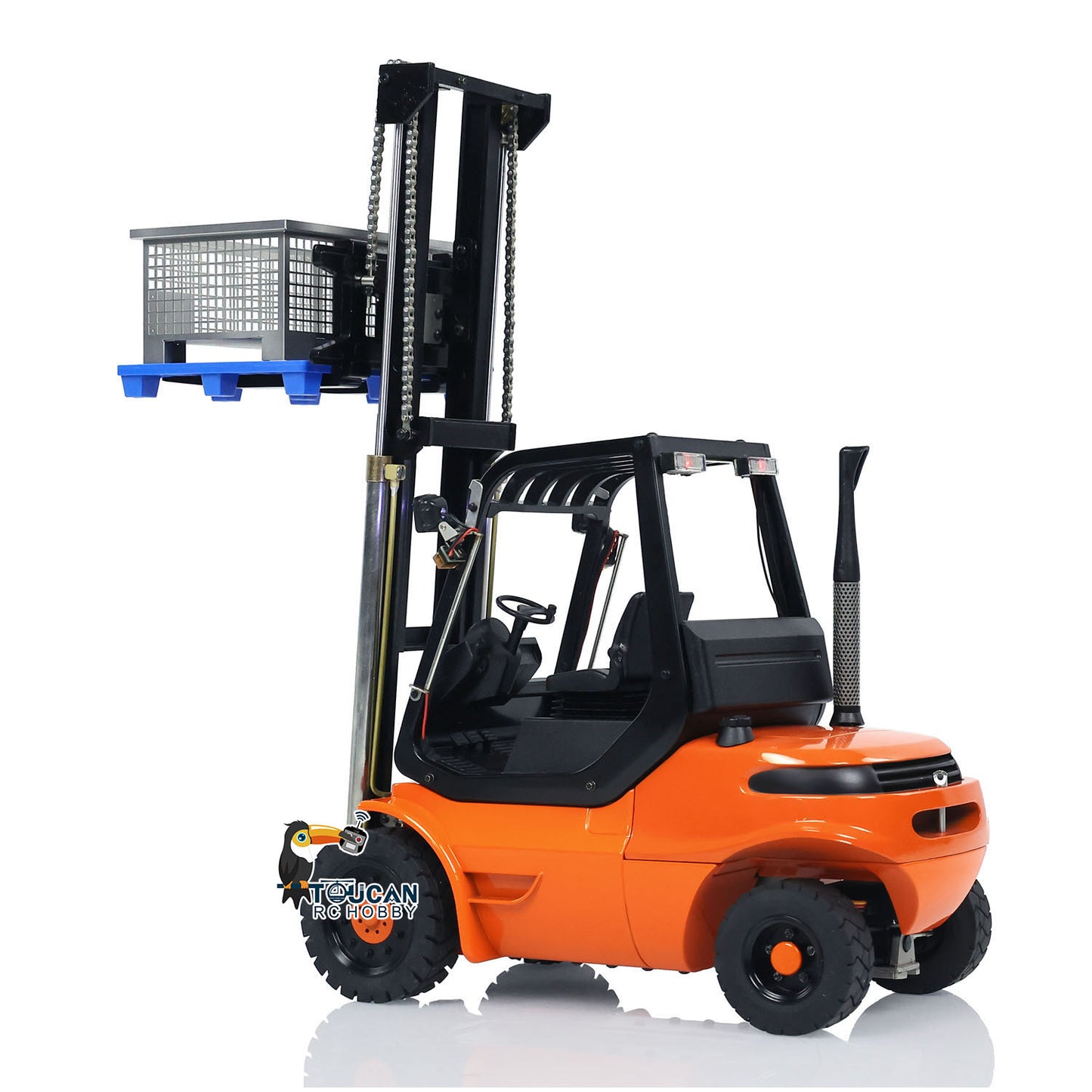 1/14 Hydraulic RC Forklift Wheeled Transfer Car Metal Construction Vehicles