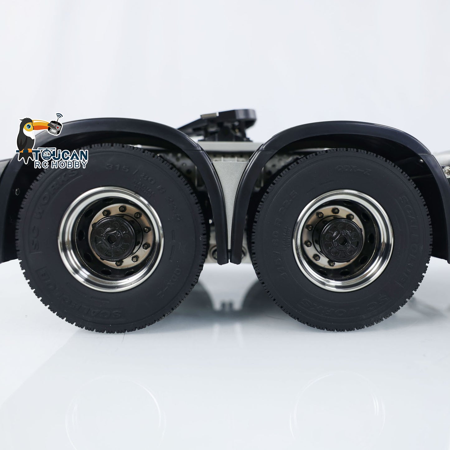 Metal 6x6 Chassis for 770S 1/14 RC Tractor Truck 3-speed Transmission Model with 3-Speed Transmission Differential Lock Axles