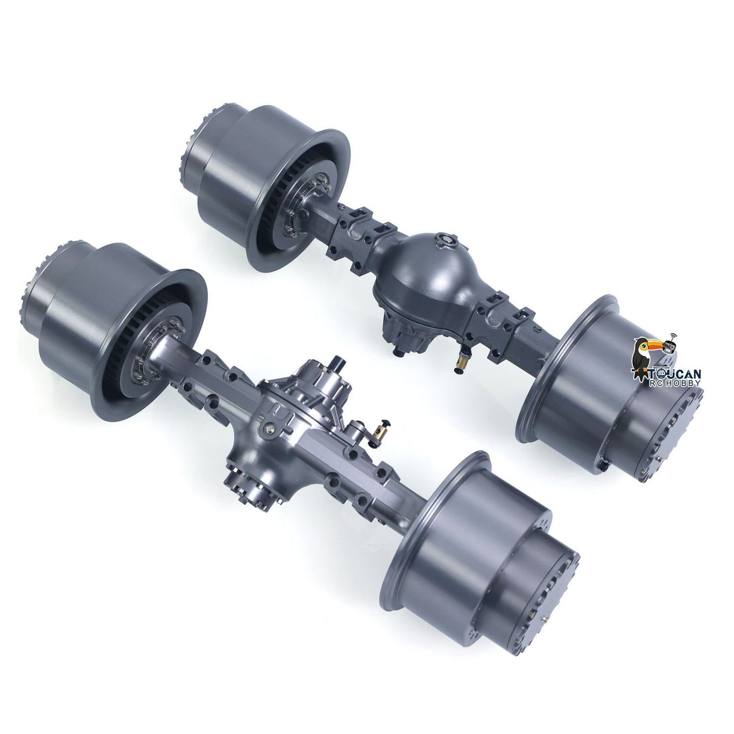 1/14 Metal Wheel Side Reduction Front/Rear Axles Differential Lock for 1/14 RC Articulated Truck E450C Radio Control Hydraulic Loader ZW370 JDM-198