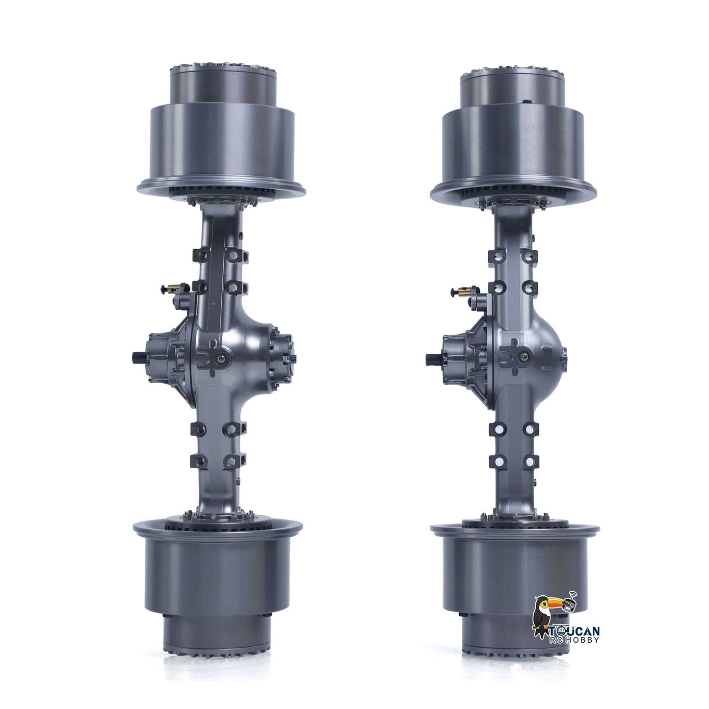 1/14 Metal Wheel Side Reduction Front/Rear Axles Differential Lock for 1/14 RC Articulated Truck E450C Radio Control Hydraulic Loader ZW370 JDM-198